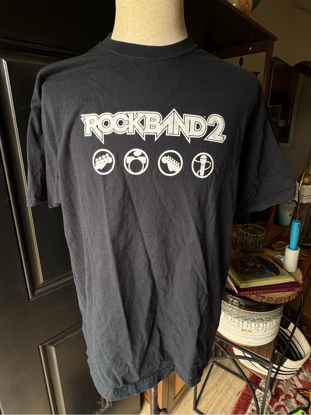 Fruit of the Loom Black Rockband2 Graphic Tee